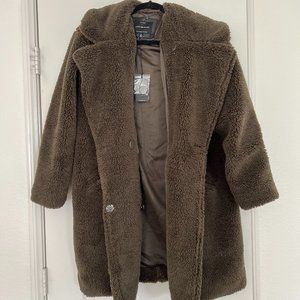 Lucky Brand Green Furry Coat (NWT)